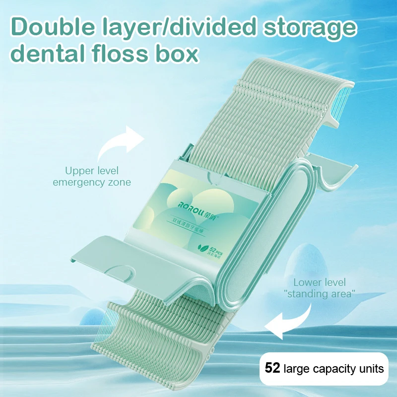 Twin-Line Dental Floss Picks 52pcs