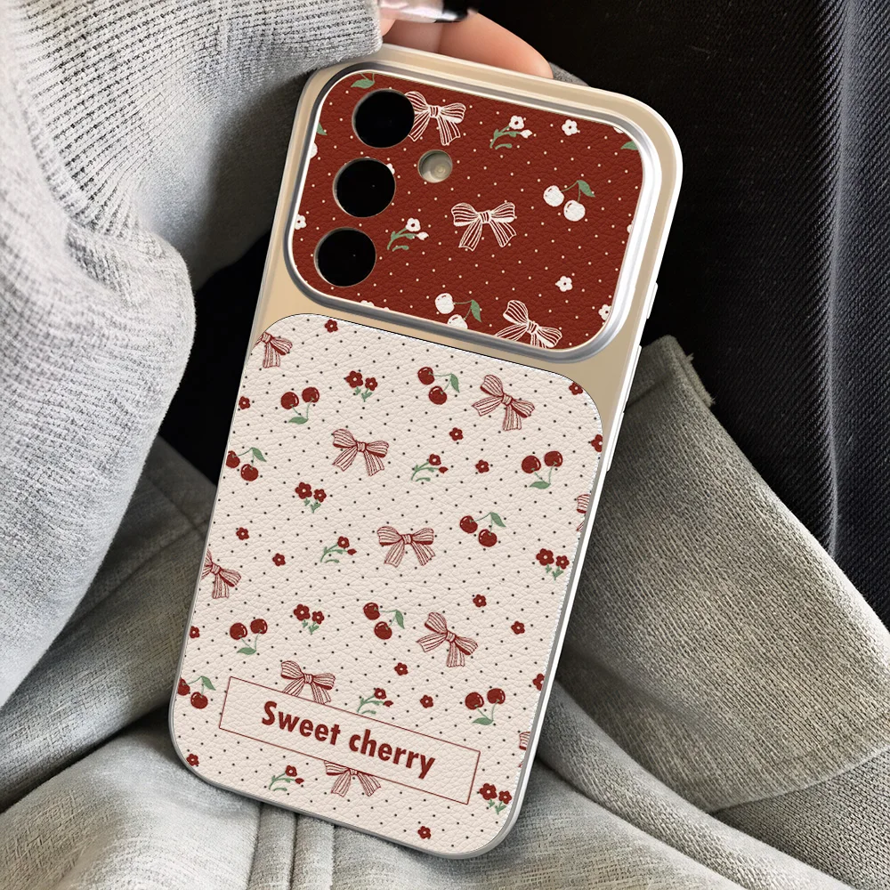 Elegant Floral Leather Phone Case Cover