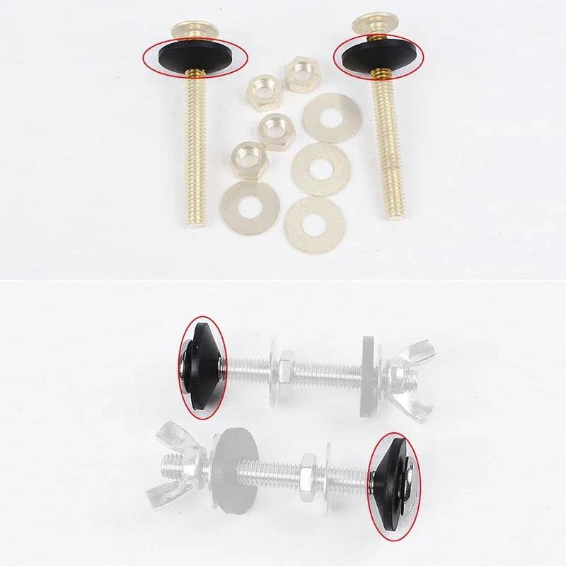 20pcs Rubber Toilet Water Tank Screw M6 M8 Seat Sealing Ring Non-Slip Black Gaskets Tapered Prevent Leakage Bolts Fixing Loose