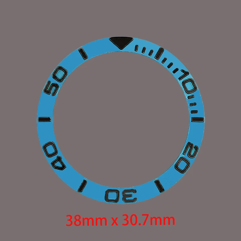 38 mm x 30,7 gebogener Aluminium-Lünetteneinsatzring, passend für SKX007 SKX009 SUB Uhrengehäuse NH35 NH36 Uhrwerk, Lünettenring, Refit-Teile – Detail 6