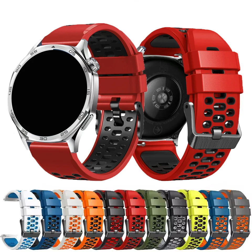 Breathable 22mm Silicone Watch Strap - Ocean Vertical Series