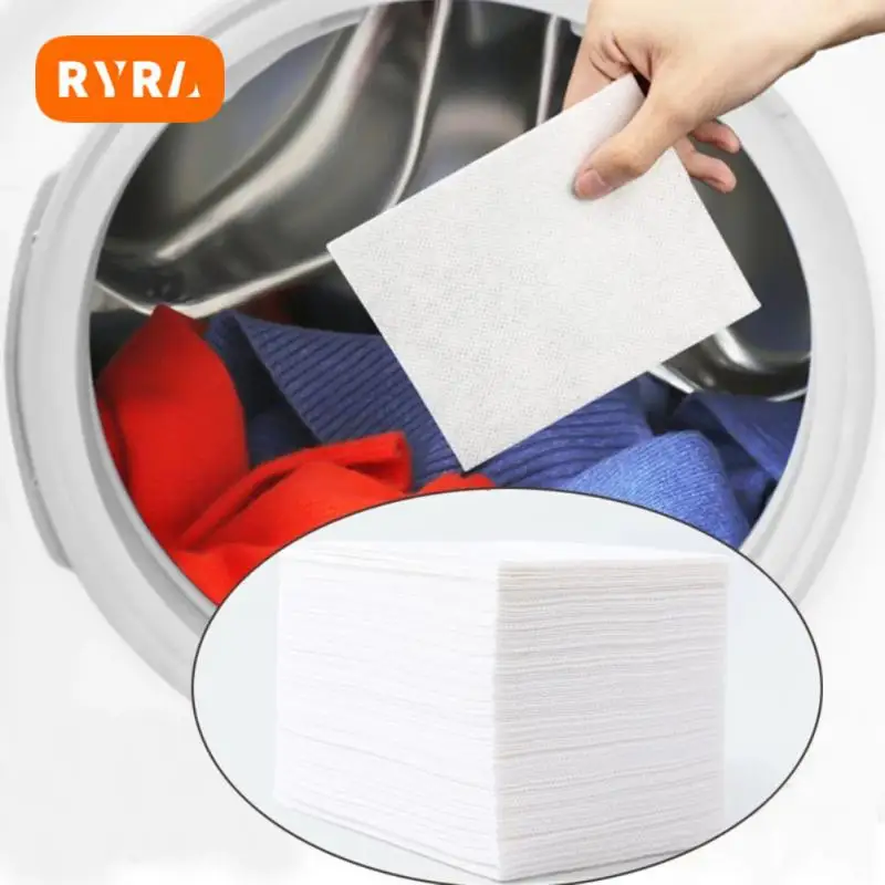 

Colour Catcher Sheet Proof Color Absorption Paper Anti Cloth Dyed Leaves Laundry Color Run Remove Sheet in Washing Machin