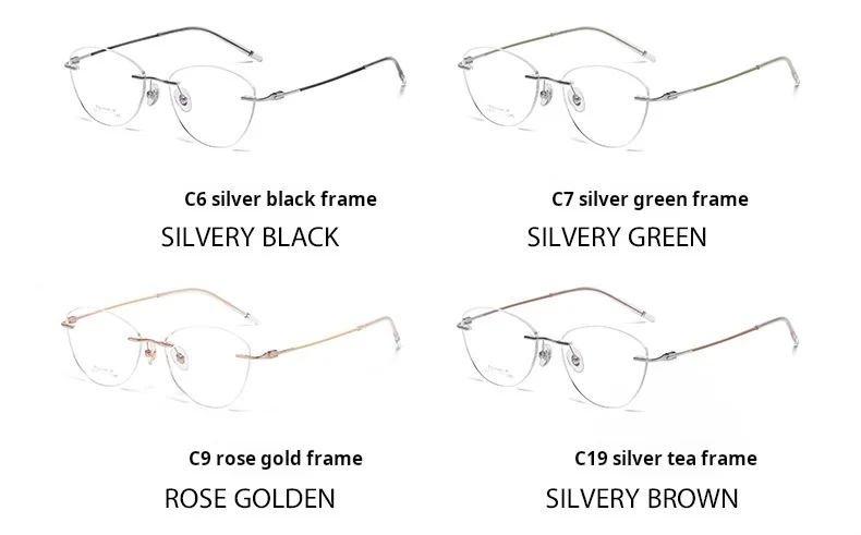 Yimaruili Women's Rimless Oval Cat Eye Eyeglasses Image 5