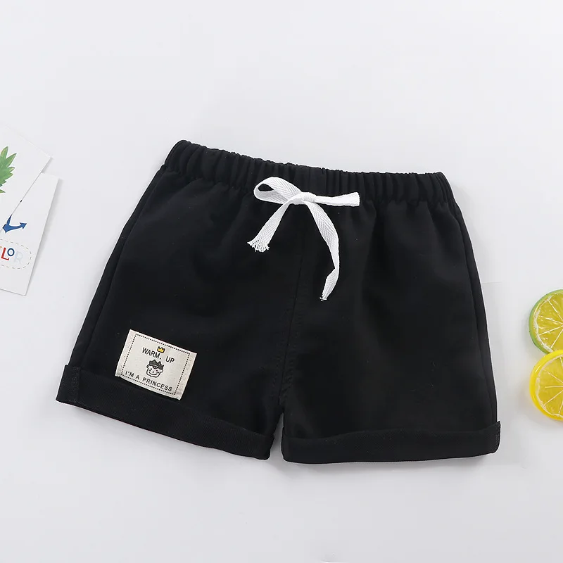 Kids Shorts 2pcs Cotton Summer Kids Shorts Boys Girls Solid Color Short Baby Cartoon Casual Pant Children Short Pant Sport Clothing Outwear
