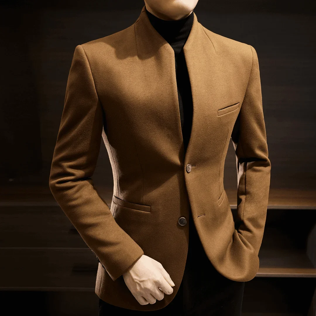 Double Breasted Male Business Blazer Casual Korean Style Clothes Coat Simple Fashion 2024 Elegant Loose Men's Suit Dress Jackets 5