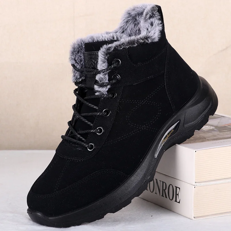 Winter Men Snow Boots Fashion High Shoes Thick Plush Super Warm Sports Casual Size 39-44