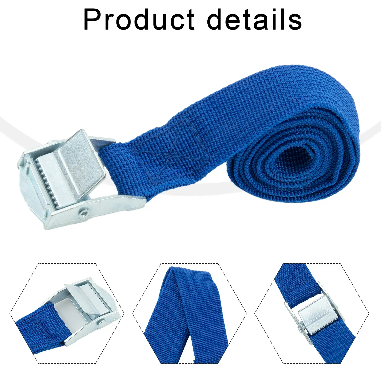 1X 1M Lashing Strap W/ Buckle Nylon Quick Release For Cargo Tie Down Luggage Bag Packing Straps Tied With Zinc Alloy Buckle Hook