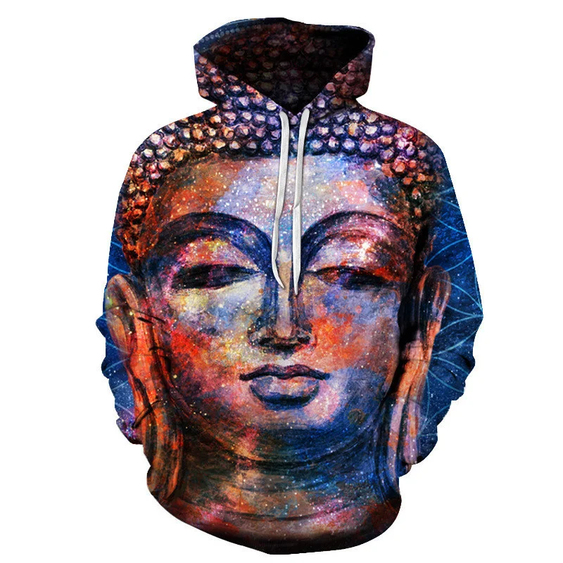thumbnail image 1 of Sudadera con capucha con gráfico de Buda Shakyamuni para hombre, sudadera con estampado 3D de budismo, sudadera informal de moda, sudaderas con capucha de manga larga unisex, 1 of 4