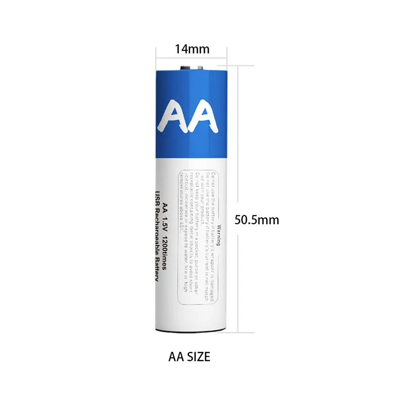 AA 5000mAh USB Rechargeable  1.5V AA  Li-ion Battery For Remote Control Mouse Small Fan Electric Toy Battery With Cable