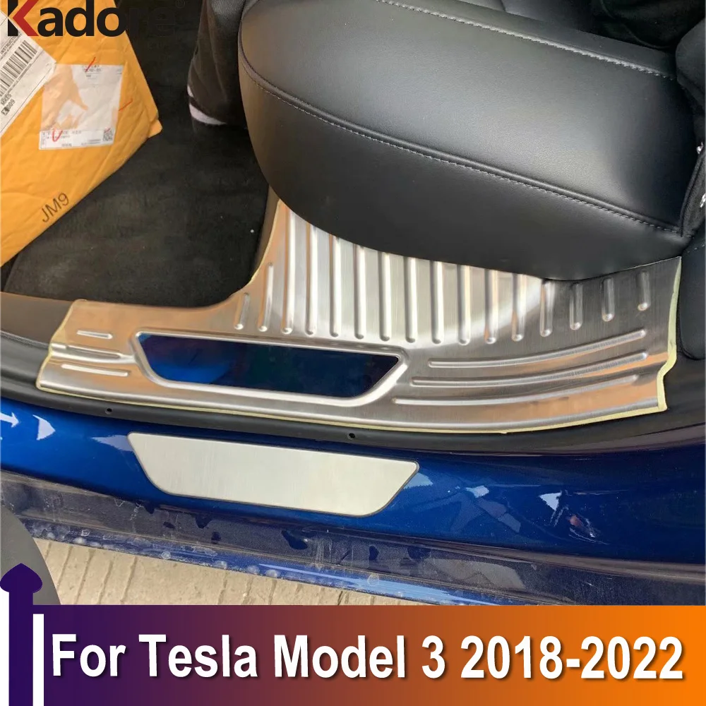 

Защитная Накладка на порог для Tesla Model 3 2018 2019 2020 2021 2022