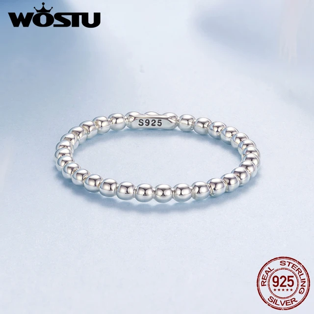 WOSTU Wedding Band Rings for Women 925 Sterling Silver AAA Zircon Stackable Engagement Crossed Rings Simple Jewelry Party Gift