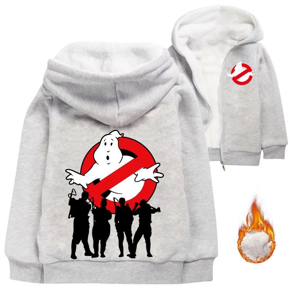 thumbnail image 1 of The Ghost Buster's Winter Hooded Sweater Warm Zipper Jacket for Kids Boy Girl, 1 of 4