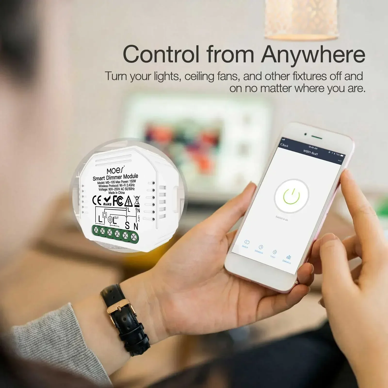 DIY 스마트 WiFi 라이트 LED 조광기 스위치 스마트 라이프/Tuya APP 원격 제어 1/2 웨이 스위치, Alexa Echo Google 홈과 함께 작동