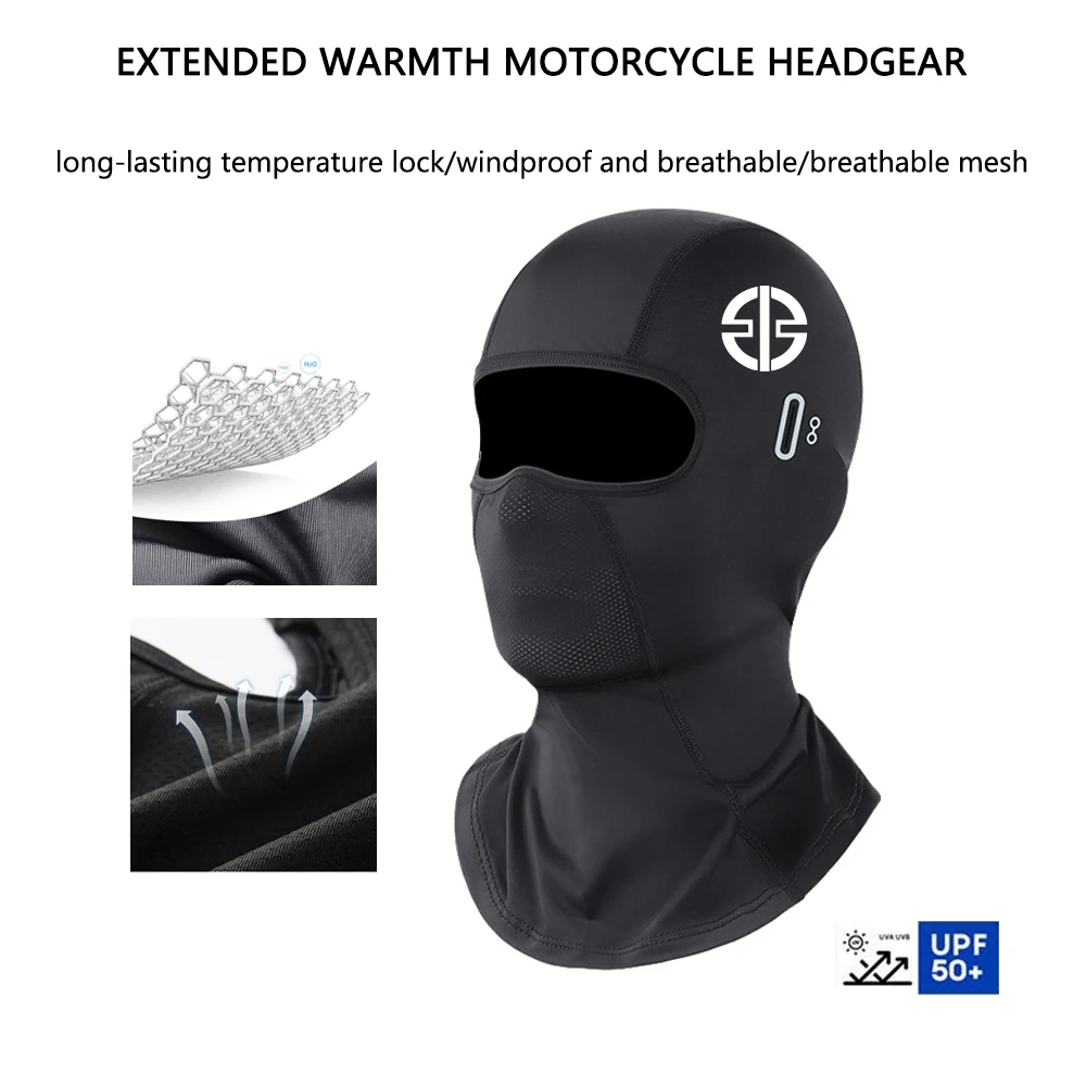 Für Kawasaki Ninja H1 H1R H10R H2 H2R H125R Motorrad-Sturmhaube Sommer UV-Schutz Brille Gesichtsmaske mit Atmungsaktiven Löchern Winter Warm – Detail 2