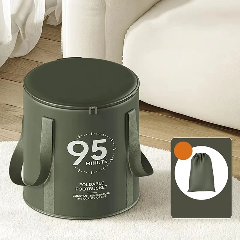 Foldable Basin Travel Camping Washbasin Bucket Folding Basin Foot Bath Sink Foot Soak Bag Multifunctional Bucket