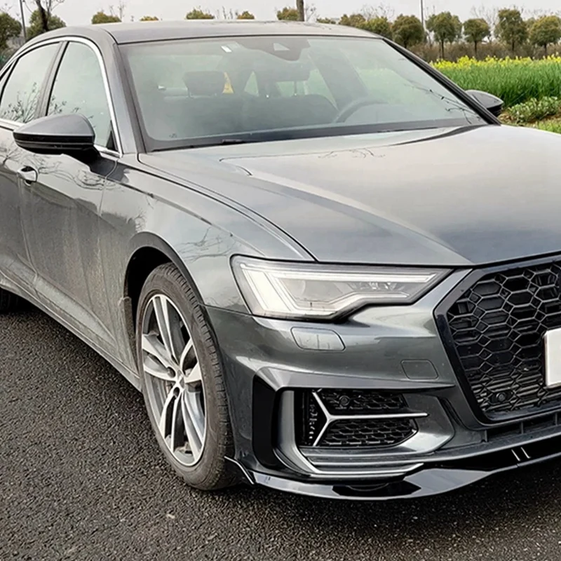 A74E-Front Bumper Grille Cover For A6 C8 S-Line-Fog Light Bezel Grill Honeycomb Mesh Style 4K0807151A