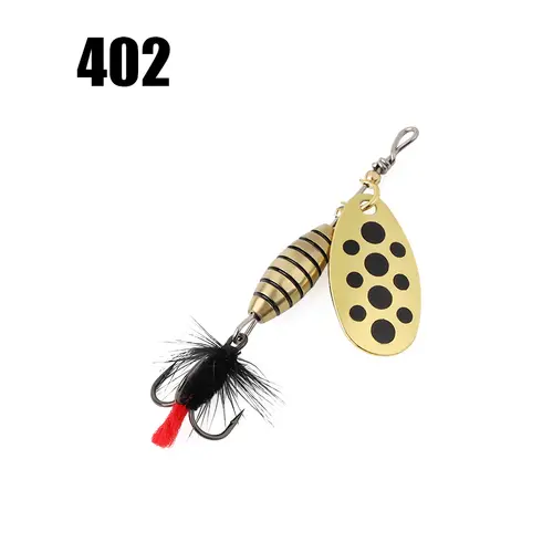 W.P.E 1pcs Spinner Lure 3.7g/5.3g/8.2g/10.5g Bait Metal Brass Spoon Hard Lure Feather Treble Hook Fake Lure Fishing Tackle Pesca - Image 8