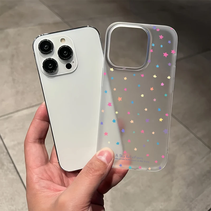 Vibrant Star Shockproof Silicone Phone Case - Colorful Soft Cover