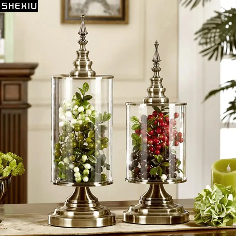 

New European Elegant Flower Arrangement Vase Glass Creative Transparent Storage Decoration Ornaments Flower Vase Home Decoration