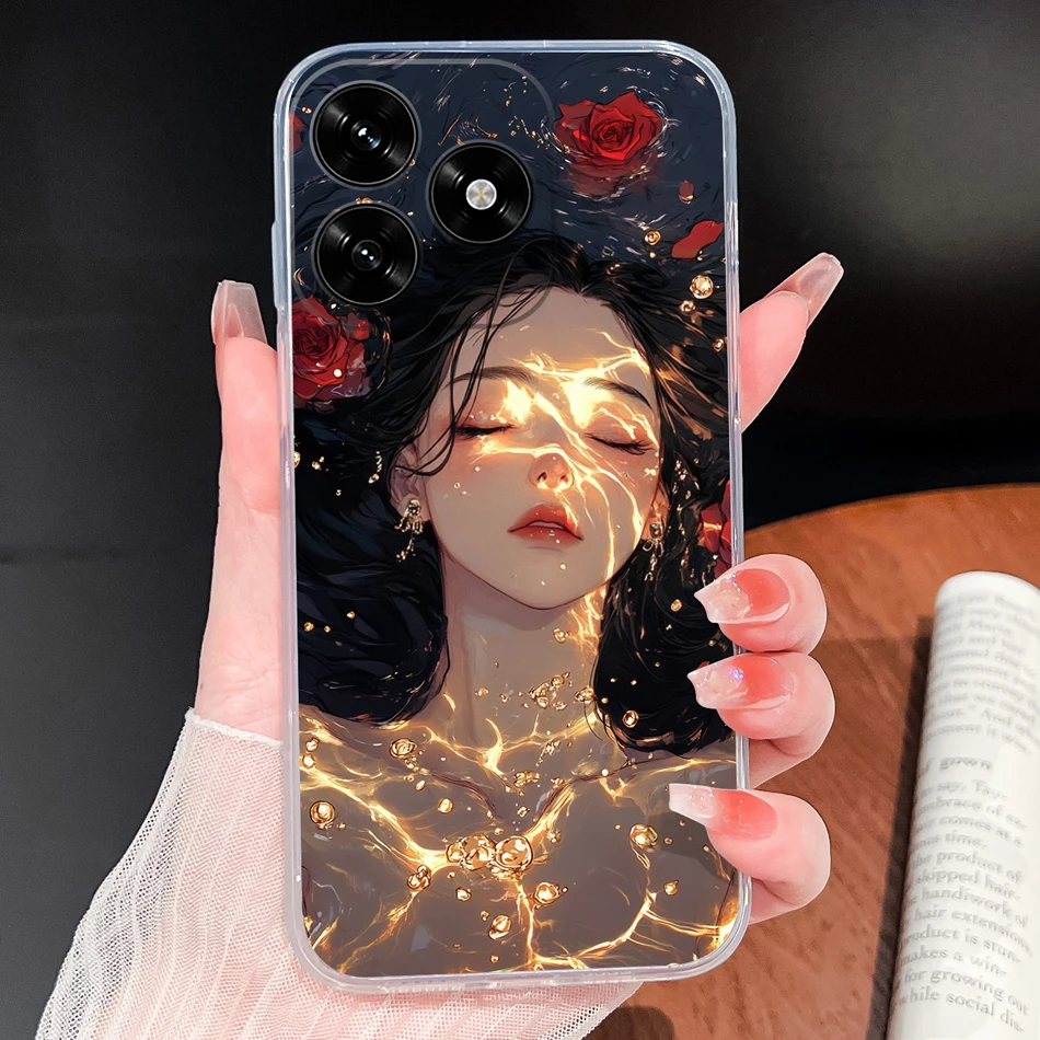 Lovely Animal Cartoon Soft Clear Silicone Phone Case - Lightweight and Durable Cover