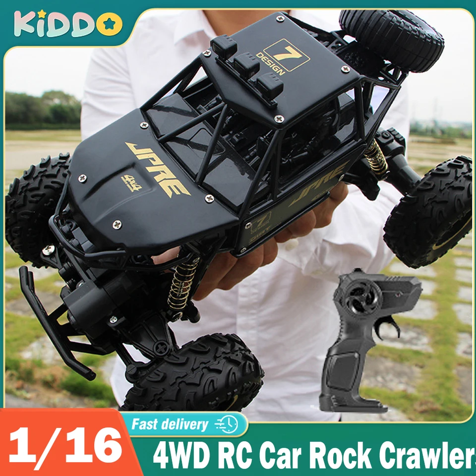 Rcクローラー-男の子用おもちゃの車,ラジコンカー1:16 4wd 2.4g