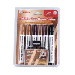 Wood Scratch Repair Pen Kit - Furniture Touch - Up and Restoration Solution (A)