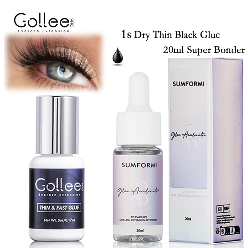 

Gollee Glue Adhesive 1s Dry Lash Extension Lash bonder No Irritation Eyelash Glue Retention 6-7 Weeks Bonder Glue Lash Supplies