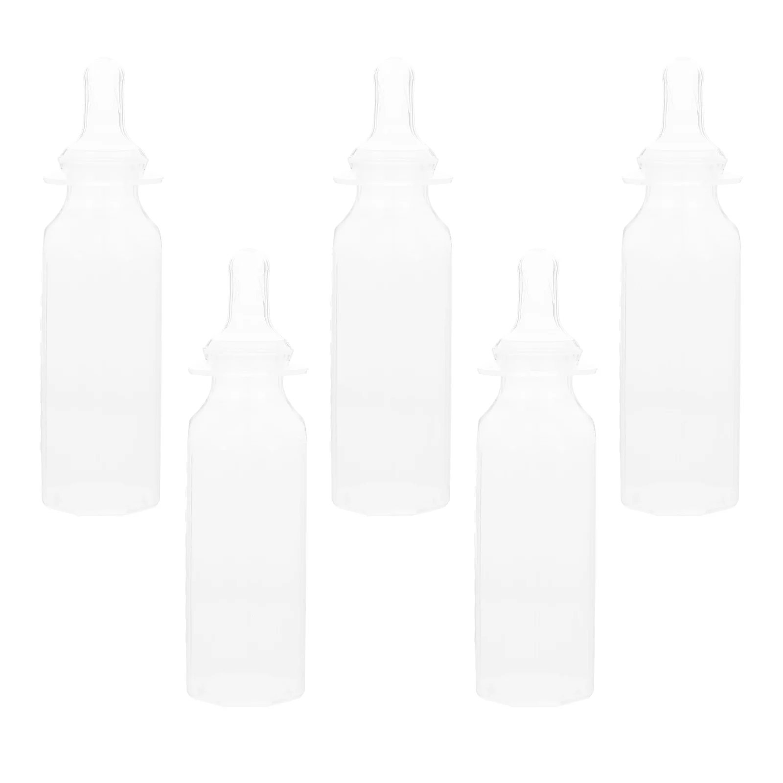

5 Pcs Disposable Feeding Bottle Supple Milk Bottles Powder Portable Feeders Teat Newborn Brewing Pacifier Polypropylene