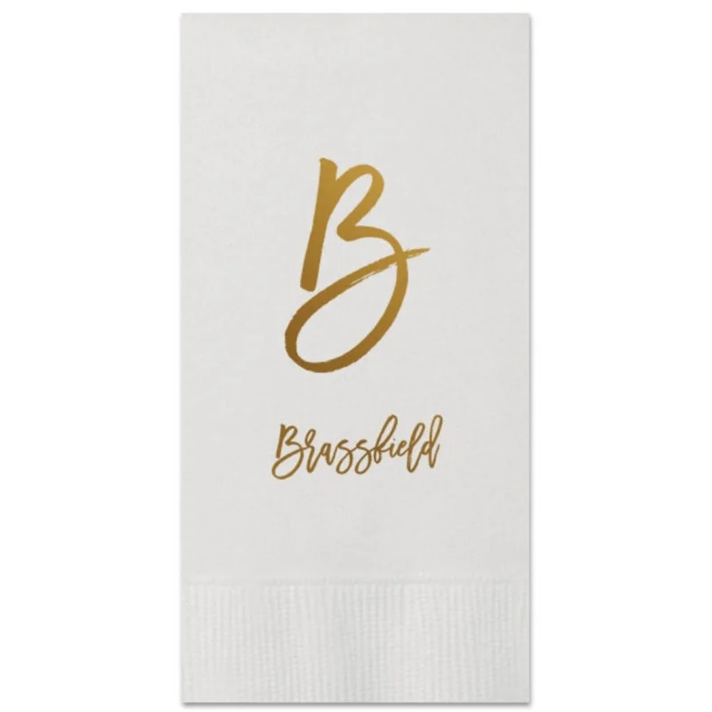 

50pcs Personalized Guest Towels Dinner Napkins Wedding Hostess Gift Monogram Monogrammed Custom Printed Paper Hand Towels