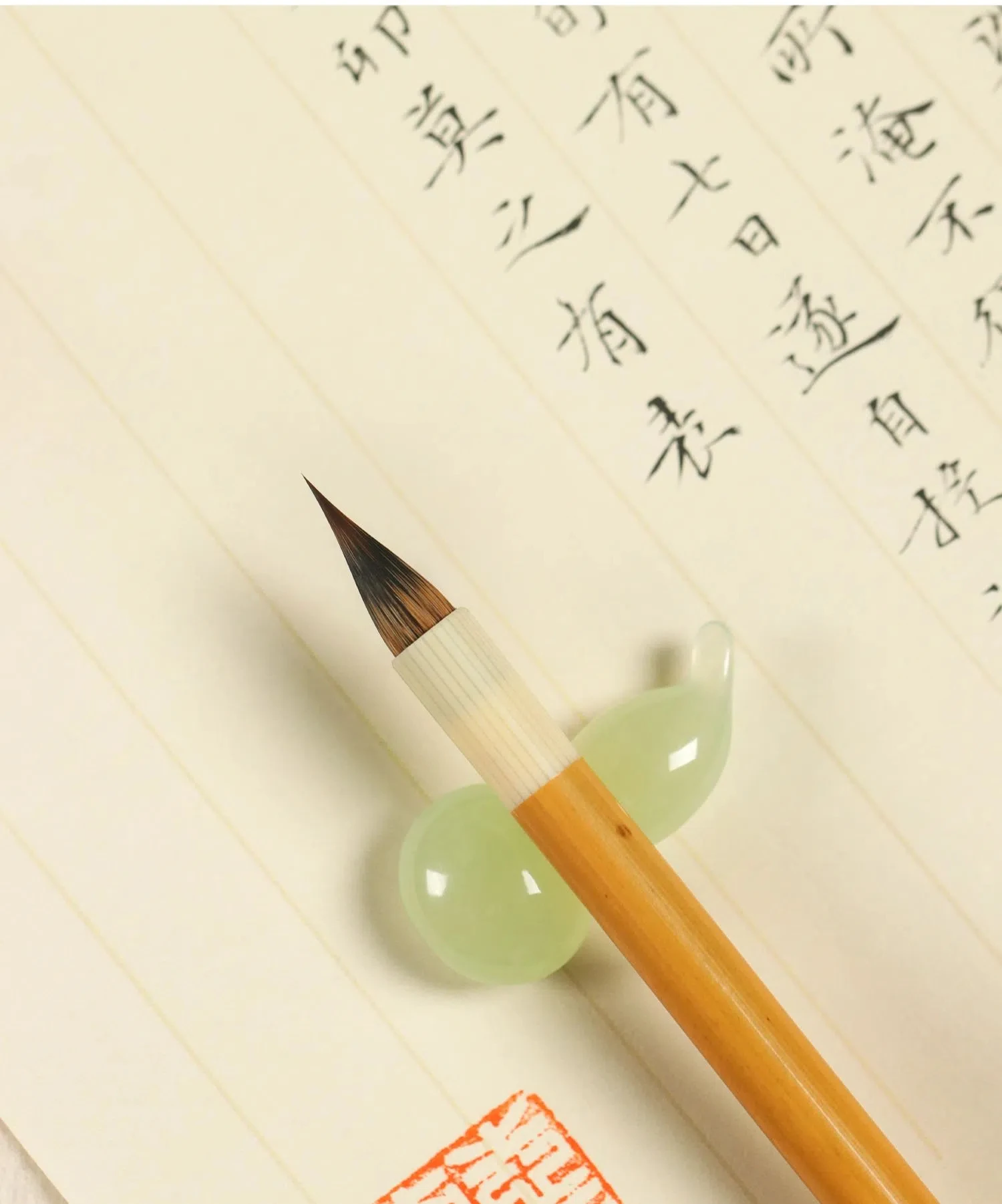 Chinesischer Kalligrafiepinsel aus Kaninchenhaar, mehrere Haarpinsel, kleiner Pinsel für reguläre Schrift, Pinsel mit kurzen Strichen, weicher Stift für Anfänger und Erwachsene – Detail 3