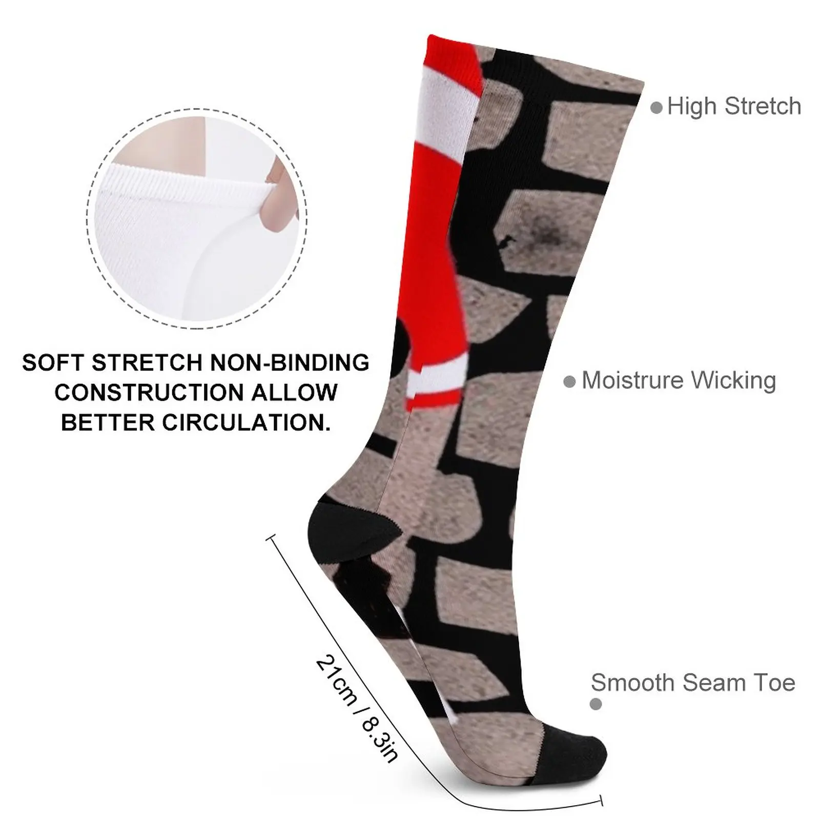 PARIS-ROUBAIX : Vintage Bike Racing Print Socks funny man socks sports and leisure gift for men Stockings man
