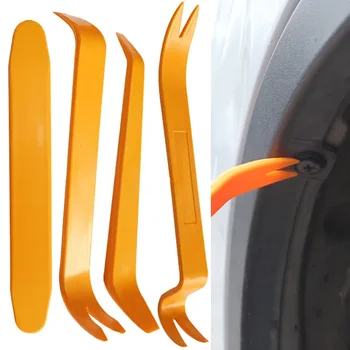 4/1pcs Clip per portiera per auto Set di strumenti per smontaggio auto Kit di rimontaggio stereo DVD Strumento per la rimozione del cruscotto del pannello di rivestimento in plastica interno 1