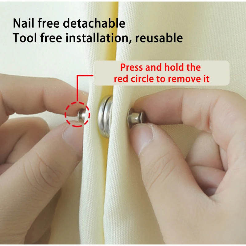 Curtain Magnetic Button Detachable Curtain Fix Fastener Clip Prevent Light Adjustment Window Screen Close Magnet Buckle 4/8pairs curtain clips curtain fasteners curtain buckle curtain accessories magnetic curtain hook