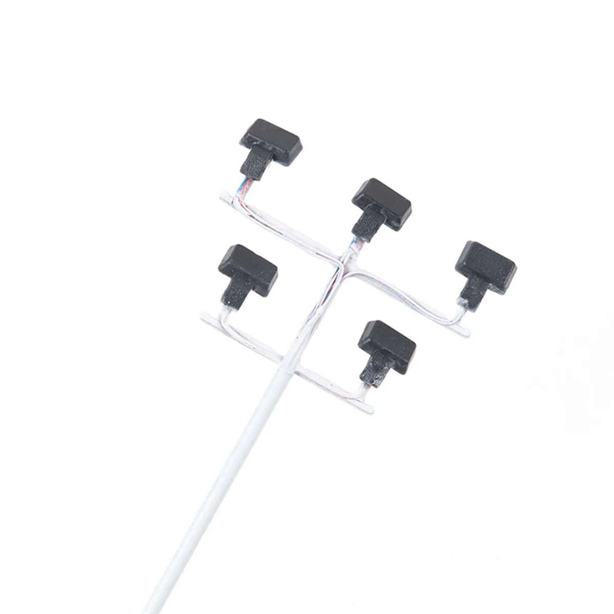 BAAU 10PCS HO Scale Model Lighting Tower 3V Train Light Railway LED Plaza Lamps Building Scenery Layout Model Accessories