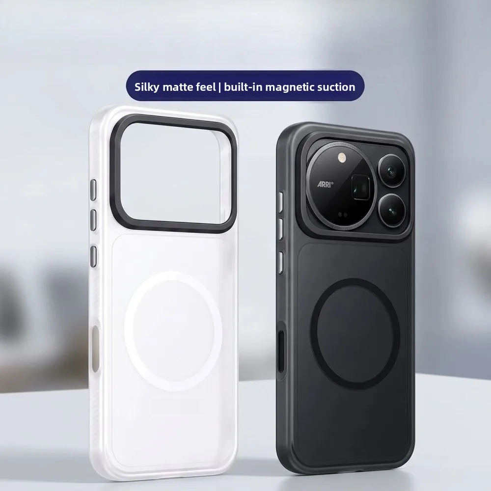 Matte Skin-Friendly Shockproof Acrylic Case with Magnetic Cover