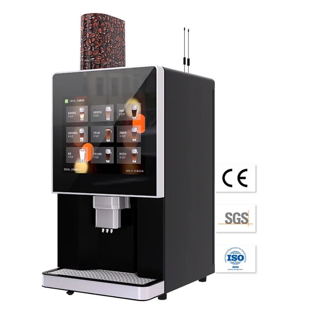 Introducing the Self-Service Commercial Fully Automatic QR Code Water Pump Table Top Bean to Cup Tea LE307A Coffee Vending Machine Made in China