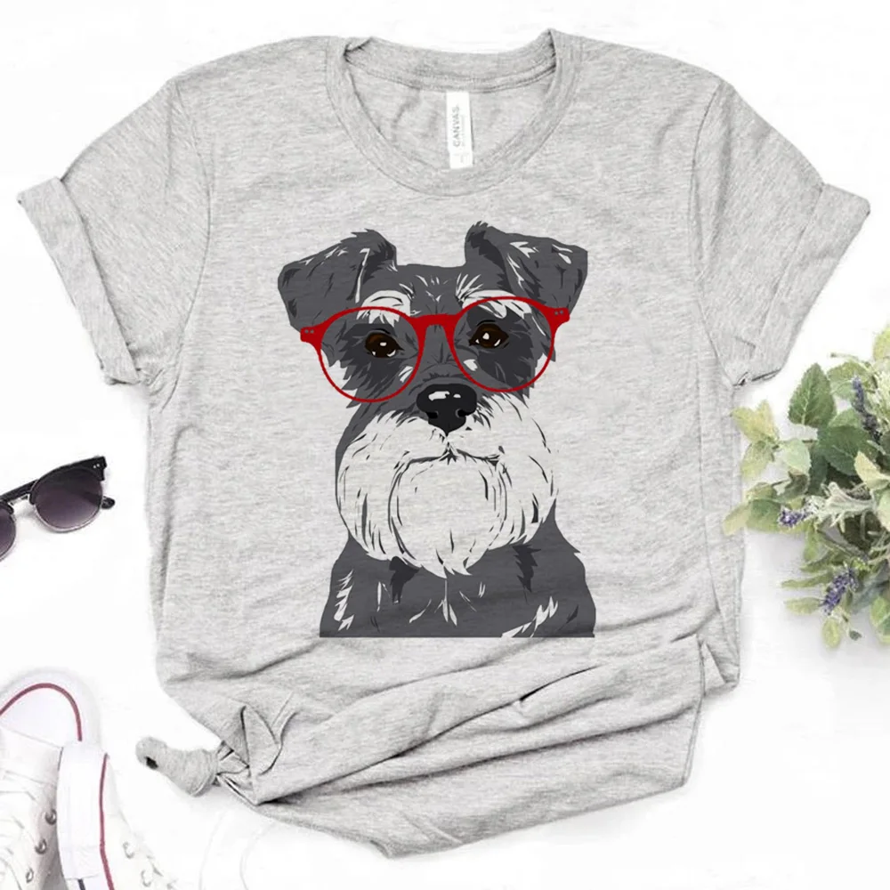thumbnail image 1 of Camiseta de Schnauzer para mujer, camisetas de anime, ropa de calle divertida para mujer, 1 of 4