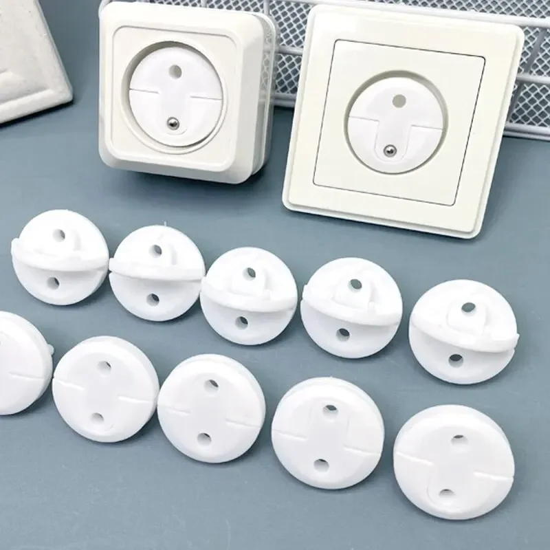 Childproof Safety Socket Covers - 10 Pack Durable Outlet Plugs for Home Electrical Protection
