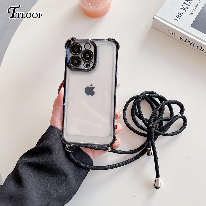 Elegant Crossbody Lanyard Phone Case with Shockproof Protective Cover