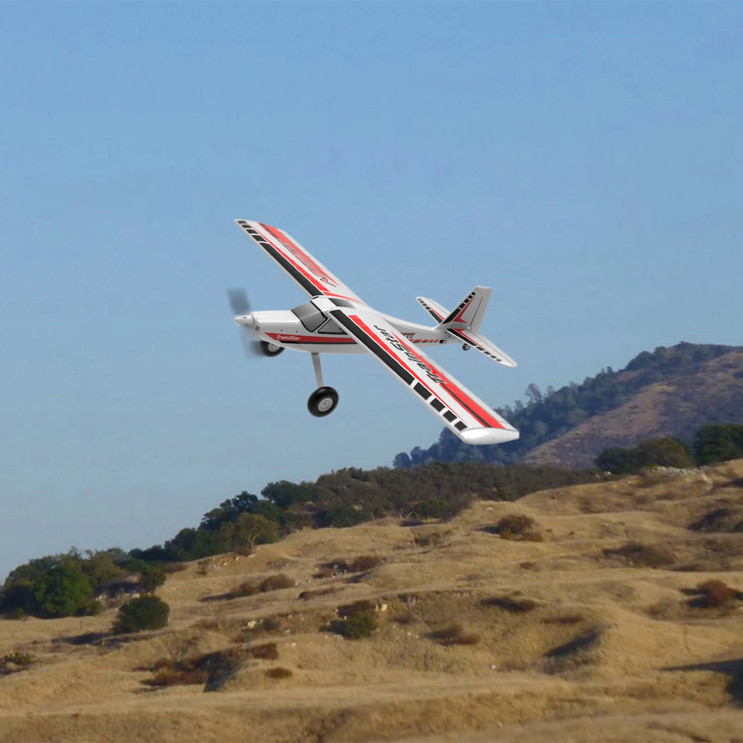 Volantex 747-8 RC Airplane Trainer TrainStar Ascent Electric RC Aircraft with Plastic Unibody Fuselage PNP Without Radio Battery 3