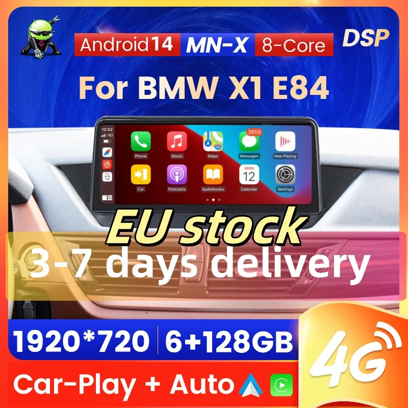 MEKEDE 6 + 128 GB Android 14 Drahtlose CarPlay Für BMW X1 E84 2009 - 2015 Auto Multimedia Player Android Auto GPS 8-Core Autoradio BT