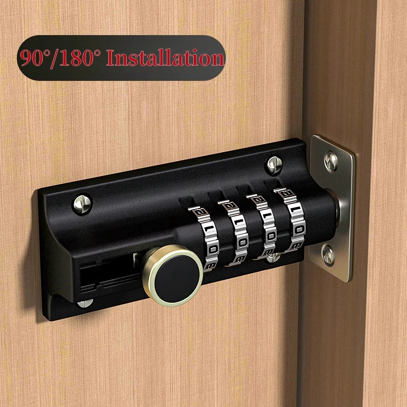 

New Knob Combination Latch Password Lock Metal Anti-theft Waterproof Durable Latch Door Bolt Combination Digital Padlock Ing