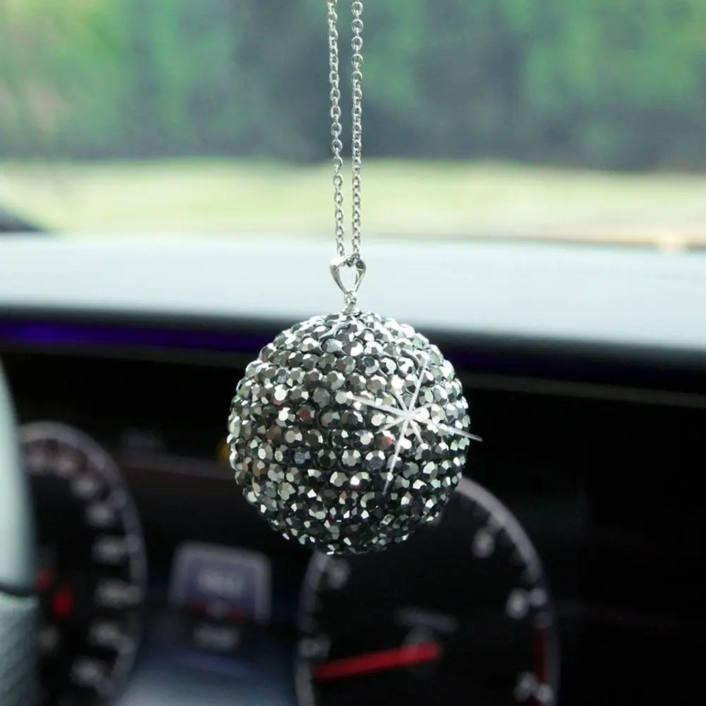 크리스탈 자동차 크리스탈 펜던트, 라인석 반짝이 다이아몬드, 자동차 인테리어, 걸이식 장식, 범용 블링