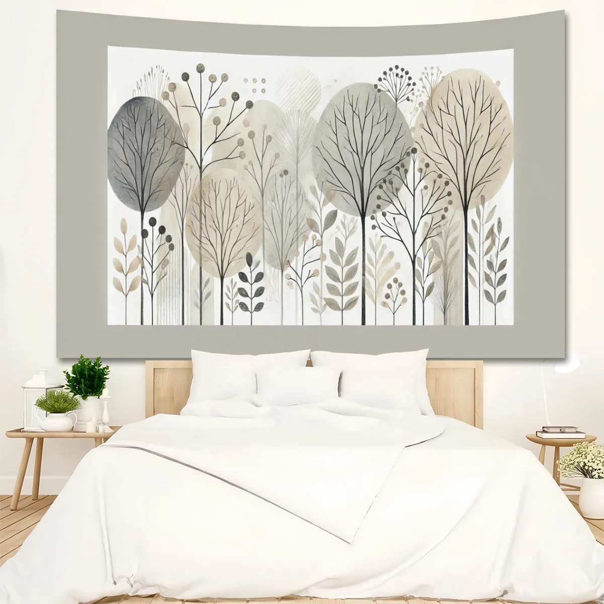 Tree Scene Polyester Wall Tapestry 1