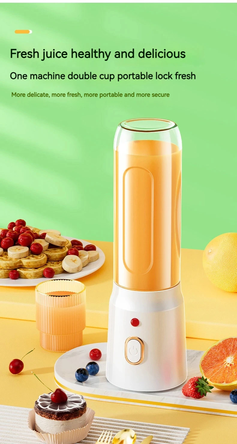 Description Picture 2 of itemPortable Wireless Blender Electric Fruit Juicer Machine For Orange Ice Crushing 10 Blades Auxiliary Food Machine 1500mA Mixer