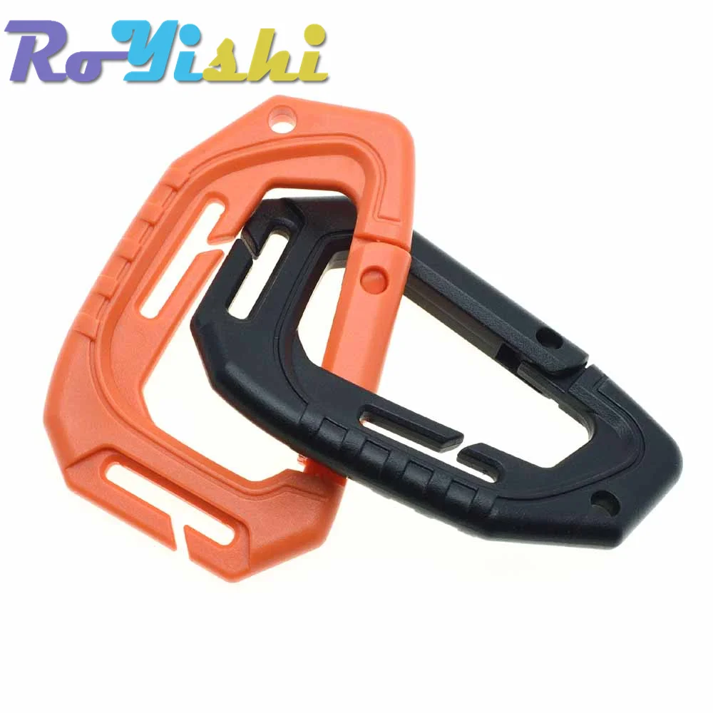 Plastic Carabiner Buckle 1 Pcs D Shape 200LB Snap Clip Mountaineering Outdoor Hanging Keychain Hook Climbing Accessories
