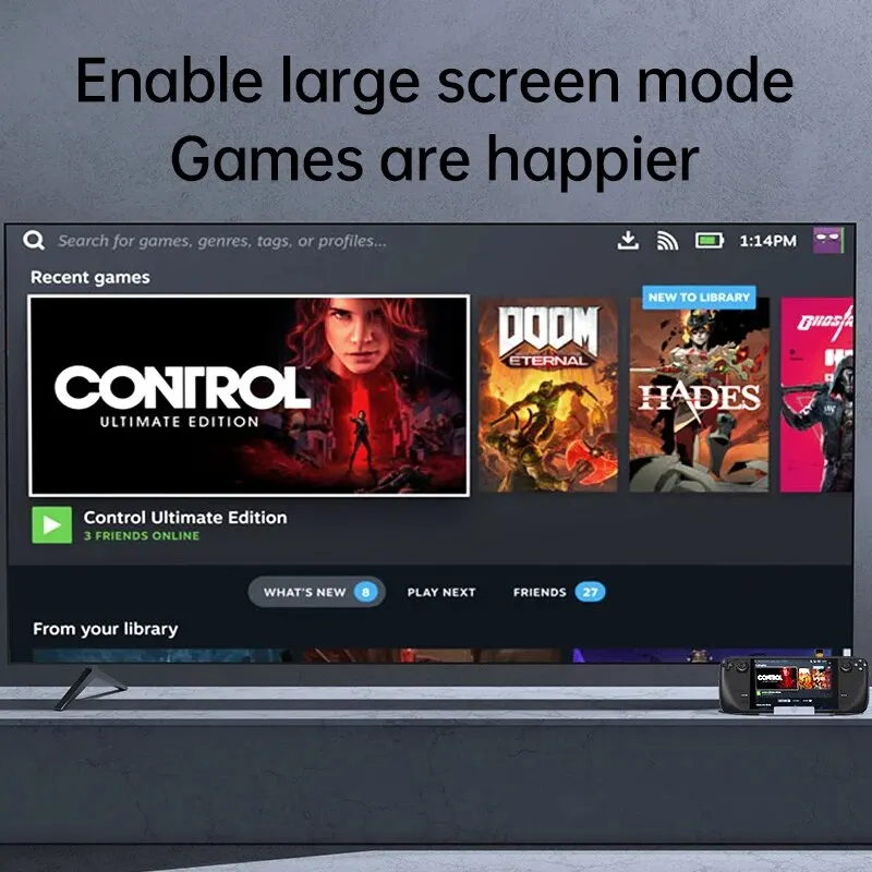 Typec Five in One Hub Docking Station Hdmi4K Supports PD Suitable for Computer Steam Switch with Network Cable Port