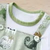 IURNXB Adorable Infant Zoo Animal Print Romper for Boy Newborn Baby Faux Two-Piece Bodysuit with Short Sleeves Casual Play Wear 3