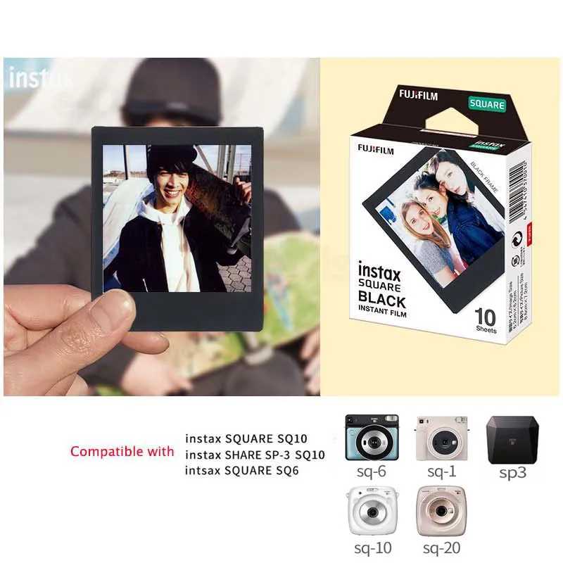 Fujifilm Instax Square White Edge Films Photo Paper 10-100 sheets for Instax SQ10 SQ6 SQ20 Instant Camera Share SP-3 Printer