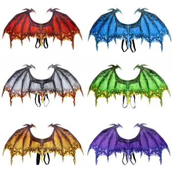 Halloween Dragon Wing Decoration Carnival Party Animal Costume For Adult Boy Girl Kids Dragon Cosplay Masquerade Party Decor 1